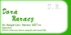 dora maracz business card